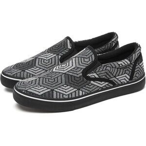 👑Closed Toe Loafers Sneakers Men's Black Canvas Slip On Casual Lightweight